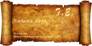 Turbucz Erik névjegykártya